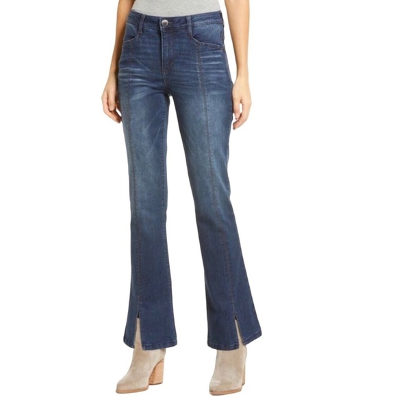 Wit & Wisdom Denim - Wit & Wisdom Itty Bitty Bootcut Jeans Blue Artisanal Size 2 Split Hem L229OKEY6